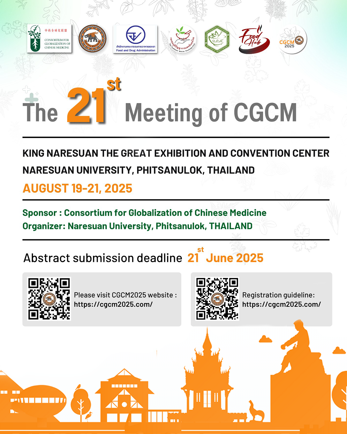 We cordially invite all interested individuals to participate in The 21st Meeting of CGCM.
